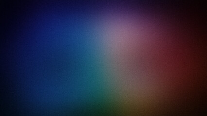 A vibrant multicolored gradient with a grainy texture, blending shades of blue, purple, red, green, and yellow. Ideal for 4K backgrounds, wallpapers, banners, and creative design projects