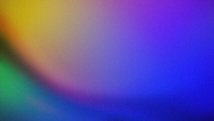 A vibrant gradient with a grainy texture, blending hues of yellow, orange, purple, blue, and green. Ideal for 4K backgrounds, wallpapers, banners, and digital creative projects