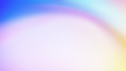 A bright gradient with a grainy texture, blending vibrant shades of blue, purple, pink, and yellow. Ideal for 4K backgrounds, wallpapers, banners, and creative design projects