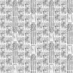 Charcoal mexican graphitic black and white pattern - tiles.