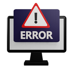 error monitor 3d illustration