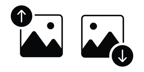 Vector Pictures Upload And Download Icon Set