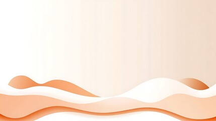 Abstract background with white and peach colored waves.