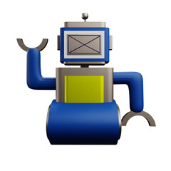robot 3 D illustration 