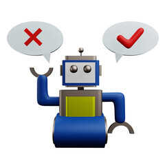 robot chat  3 D Illustration