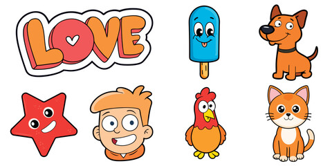 set of funny VECTORS CARTOON