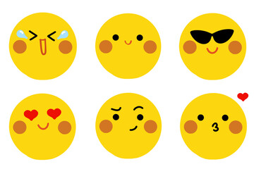 emoticon face expression isolated elements