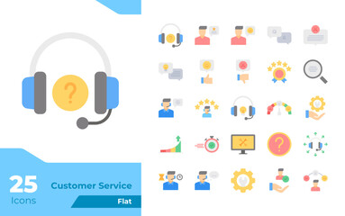 Customer Service Flat Icons