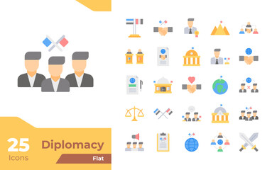 Diplomacy Flat Icons