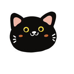 cute cat face illustration