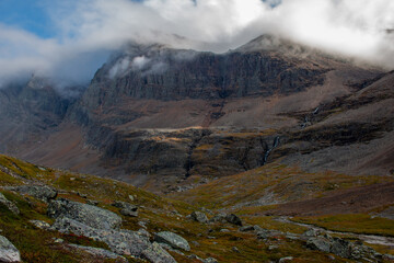 A hiking trail to Kebnekaise Mountain Station, Lapland, Sweden