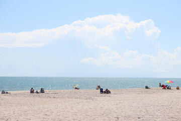 View of the beach and sky.