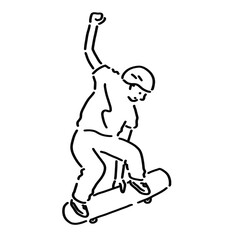 スケートボードのシンプルなイラスト