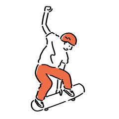 スケートボードのシンプルなイラスト