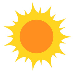 Sun icon vector illustration isolated on white