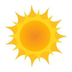 Sun icon vector illustration isolated on white