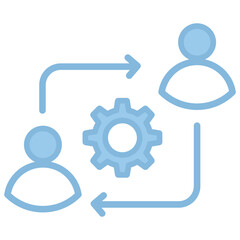 Rotation icon with line color style