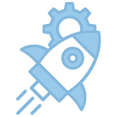 Startup project icon with line color style