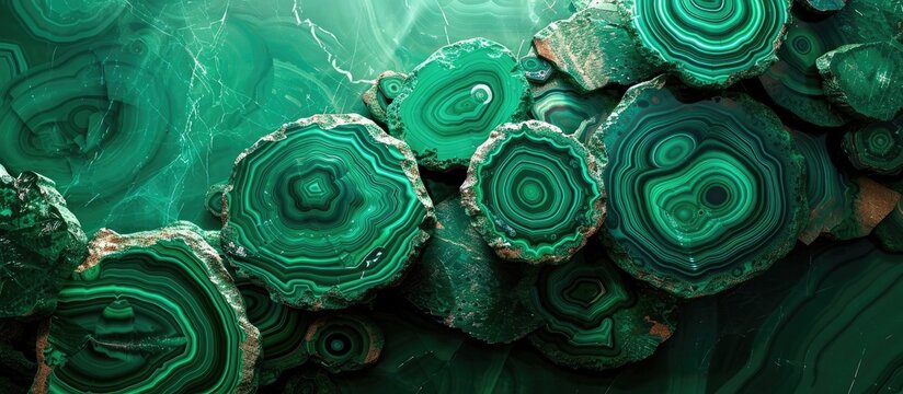 Captivating Emerald Green Geode Crystal Formations Revealing Intricate Natural Patterns and Textures