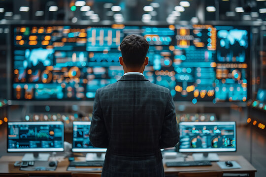 Abstract composition of AIdriven leadership development talent management showing how AI tracks leadership potential and suggests training programs