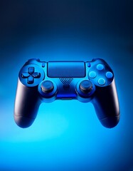 joystick de consola de juegos con colores neón