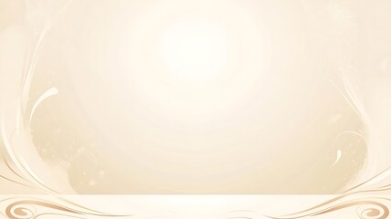 Abstract beige background with a delicate floral pattern and a bright, white light source in the center.