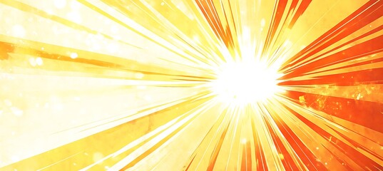 Obraz premium A bright, abstract sunburst pattern with a large white area for text