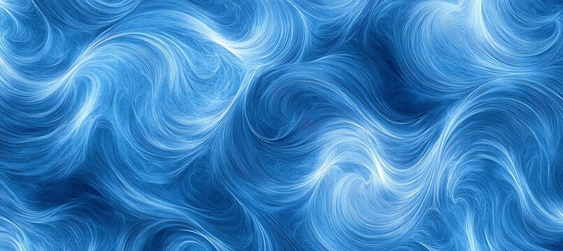 A cool, abstract blue wave pattern with a central area for text