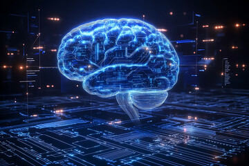 Adaptive learning solutions education technology powered by AI visualized in a poster that showcases how AI adjusts content difficulty and customizes learning experiences