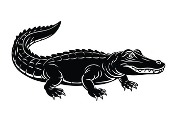 Alligator silhouette vector