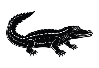 Alligator silhouette vector