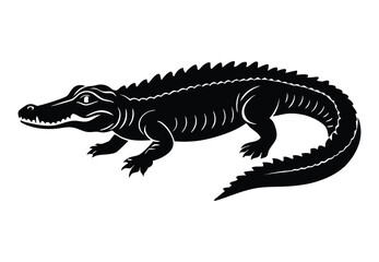 Alligator silhouette vector