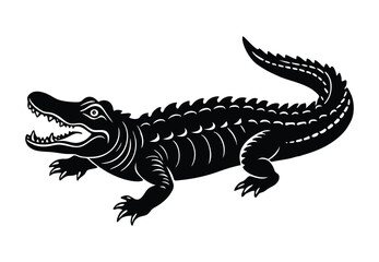Alligator silhouette vector