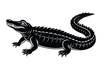 Alligator silhouette vector