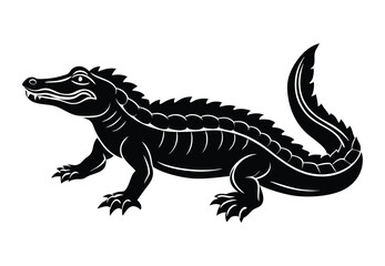 Alligator silhouette vector