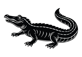 Alligator silhouette vector