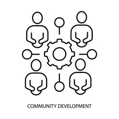 community development concept line icon. Simple element illustration.community development concept outline symbol design.