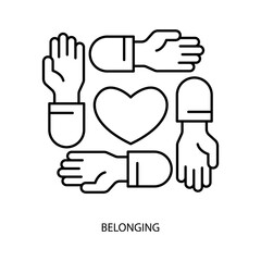 belonging concept line icon. Simple element illustration.belonging concept outline symbol design.