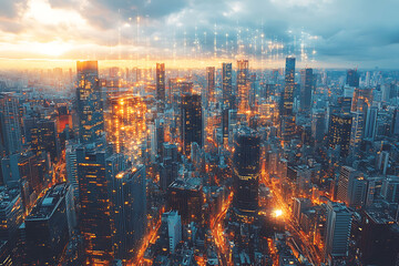 Fototapeta premium Ai tax optimization in financial planning and advisory visualized in a poster that showcases strategies for minimizing tax liabilities with artificial intelligence