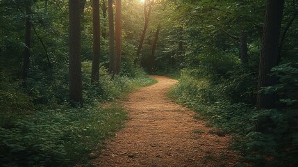 Fototapeta premium A Winding Path Through a Lush Forest