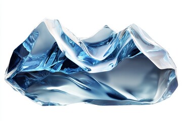 Abstract Ice Sculpture, Crystal Formation in Blue