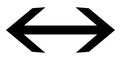 Black on white Arrow shape element