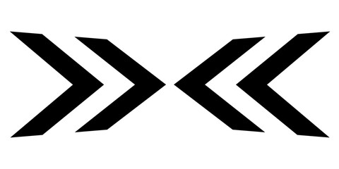 Black on white Arrow shape element