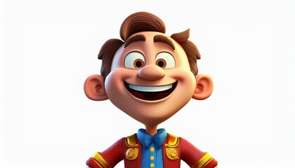 Fototapeta premium Cartoon de un hombre sonriendo