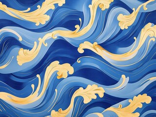 Colorful abstract wave pattern design