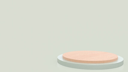 The pastel plate for present or advertising concept 3d rendering..