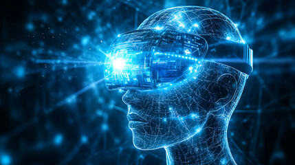 Ai realtime customer service visualized in an abstract design where artificial intelligence provides instant solutions monitors service quality and adapts to customer needs