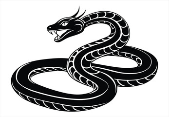 Snake silhouette vector