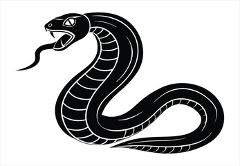 Snake silhouette vector