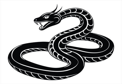 Snake silhouette vector